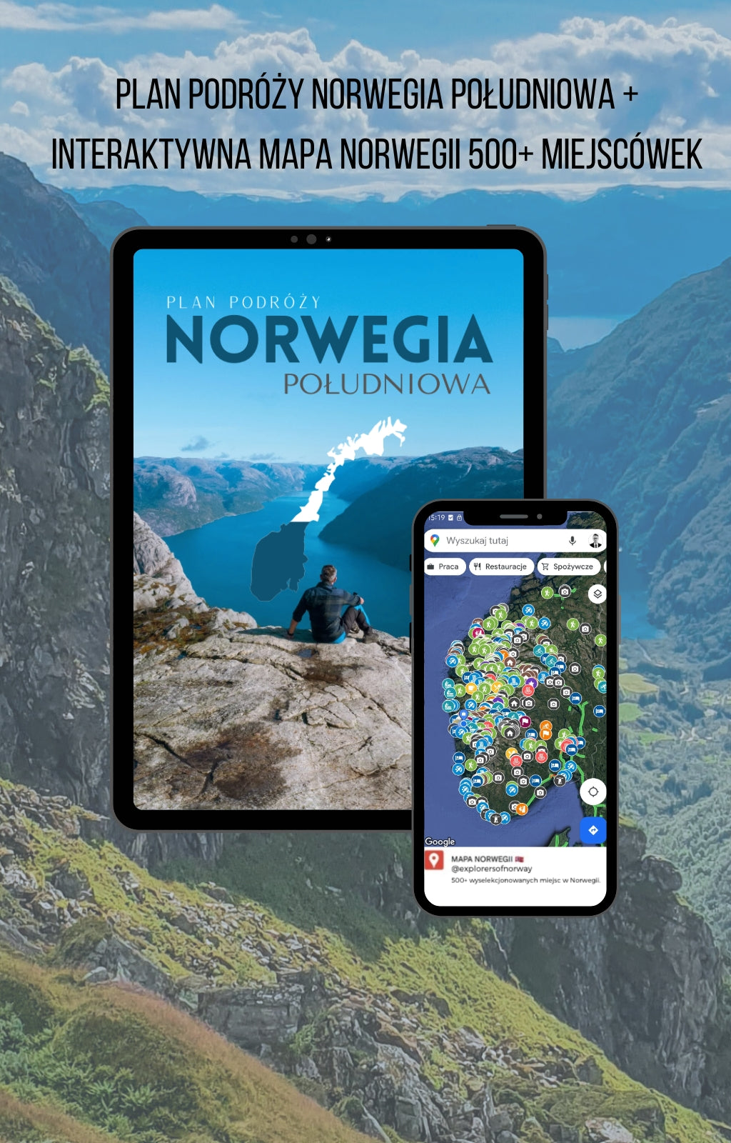 Plan podróży Norwegia Południowa + Interaktywna Mapa Norwegii