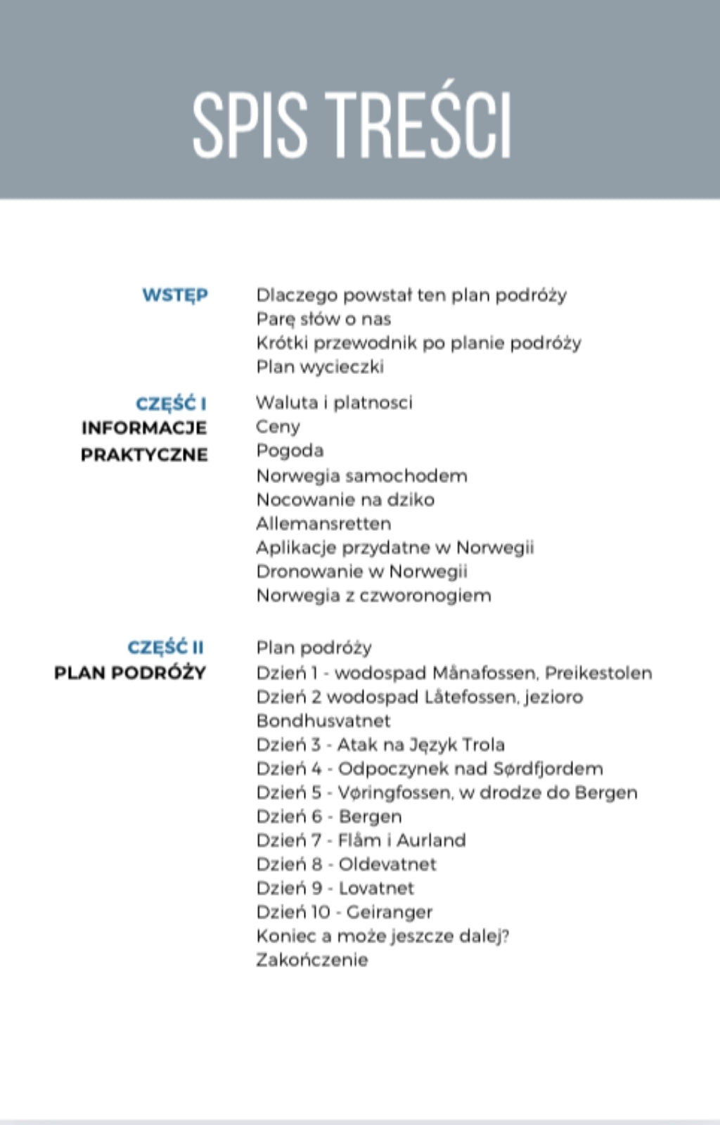 Plan podróży Norwegia Południowa + Interaktywna Mapa Norwegii